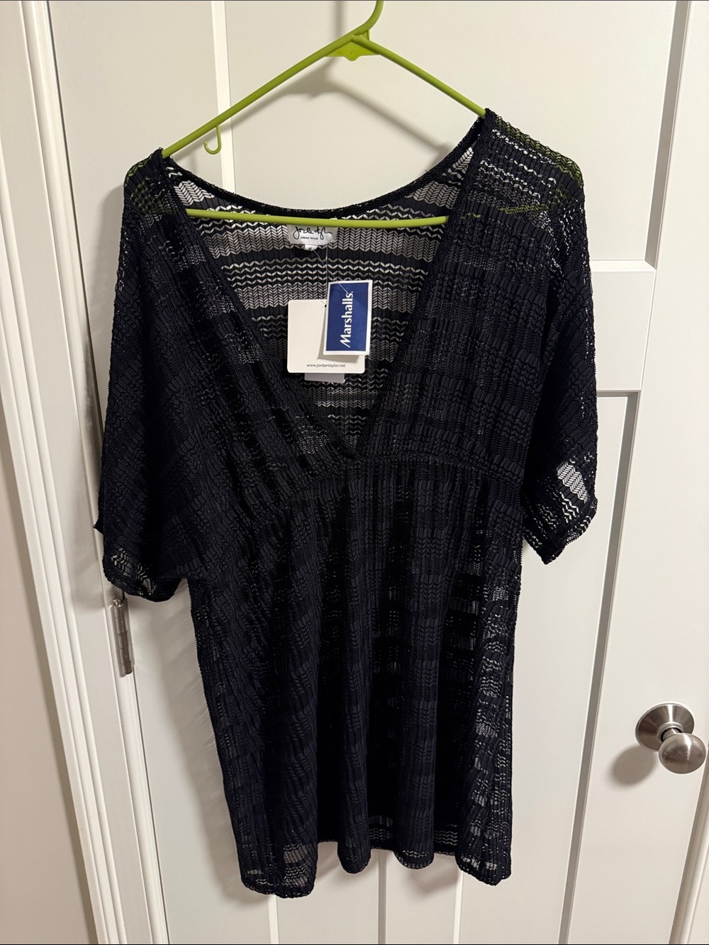 Jordan Taylor Black Crochet Swim Coverup